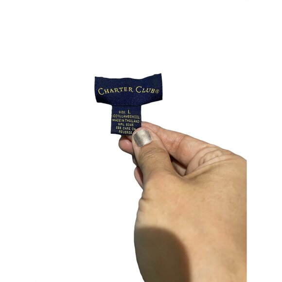 Blue Green and Brown Lambs wool sweater Large - Picture 4 of 4